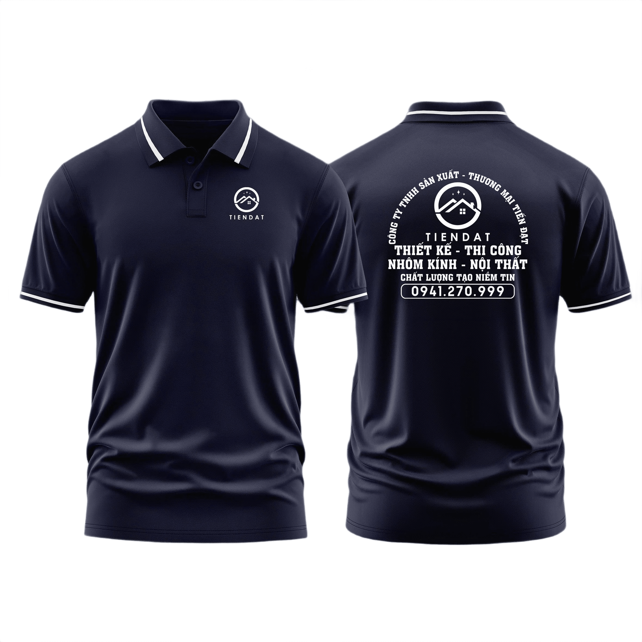 Áo thun đồng phục Polo Thiết Kế Thi Công Nội Thất Nhôm Kính Tiến Đạt