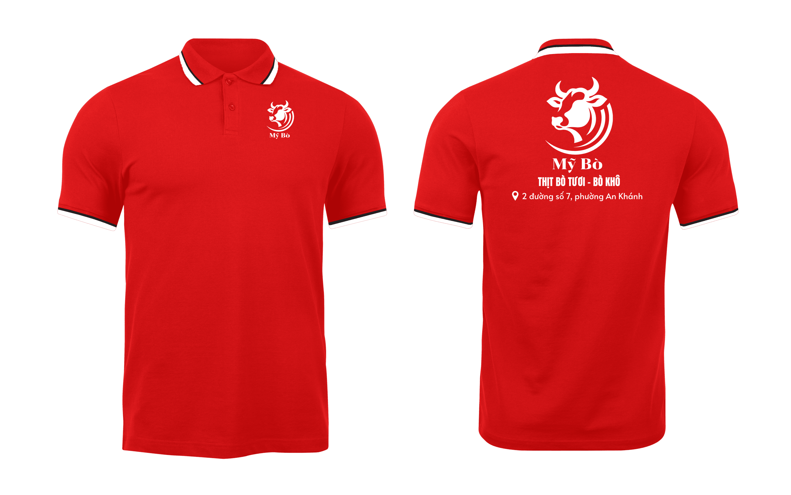 Áo thun đồng phục Polo Mỹ Bò Đỏ
